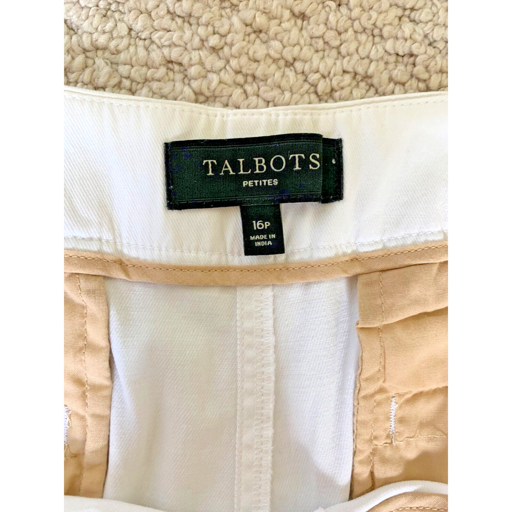 Talbots White Stretch Wide Leg Sailor Pants Women’s Size 16Petite - Picture 9 of 9